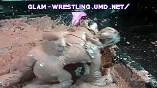 glam mud wrestling