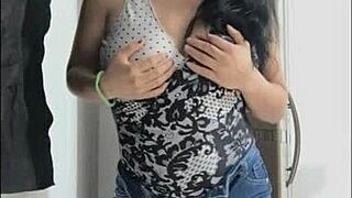 Crazy Latina girl fucks stranger outdoors