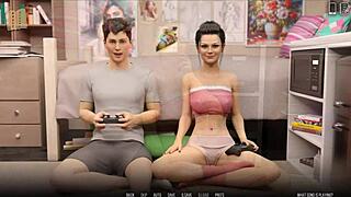 in the office, sasha pearl sucks that fat white dick while parker ambrose watches the blowjob.