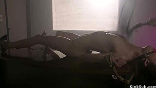 lawyer ties slim brunette for whipping and choking