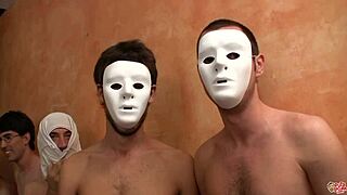 Wow! Leyre Pajon and Sandra Milka Suck Multiple Cocks in Epic Bukkake