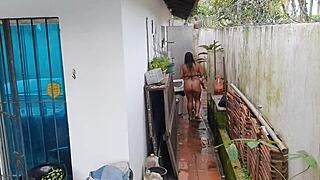 Skinny teen Milka Way gets rough anus stretched in quickie domination.