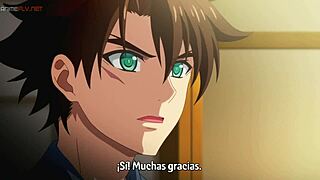 Chisato Hasegawa kisses passionately with Spanish subtitles!