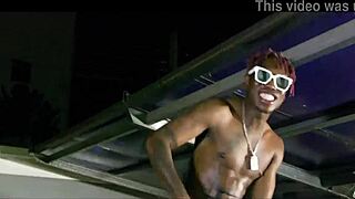 In the African city of Eko, a group of black participants engage in a threesome, focusing on big asses and tongue play