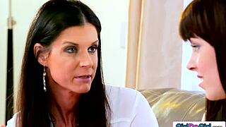 stepmom assists stepdaughter in private moment