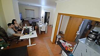 Maid in flip flops gets a hot internal cumshot! 😍