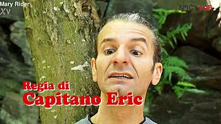 shameless bastard gives redhead milf outdoor blowjob