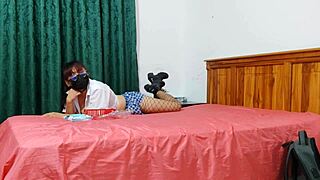 Hey, this beautiful latina student skips classes to play with her new adult toy, subtly massaging her vagina during an interview