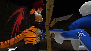 Blue Vixen gets used properly in this furry scene.