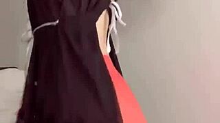 dancing with beautiful boobs and cute tits on display 😘