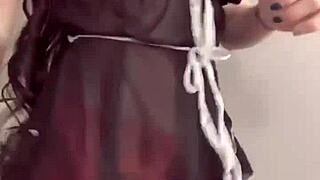 dancing with beautiful boobs and cute tits on display 😘