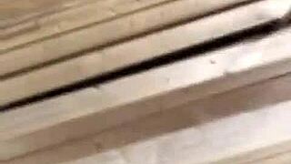 guy pisses and jerks off in diy store