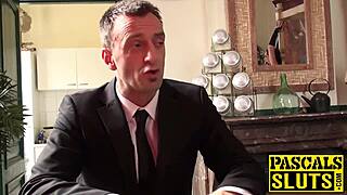 babe with big boobs lets maledom treat her like a slave, submitting to rough anal and cum in mouth