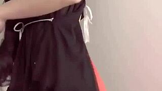 dancing with beautiful boobs and cute tits on display 😘