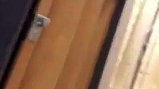 guy pisses and jerks off in diy store