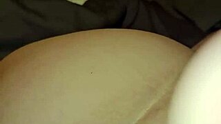 feeling the hot cum dripping on her milf ass