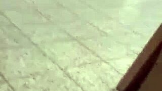 guy pisses and jerks off in diy store