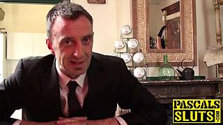 babe with big boobs lets maledom treat her like a slave, submitting to rough anal and cum in mouth