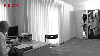 Black babe Nyomi Banxxx enjoys a session with a white partner