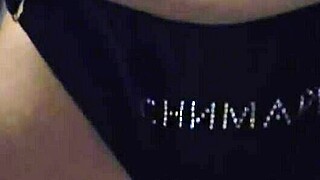 young silly brunette teen fooling around wildly with her small waist!