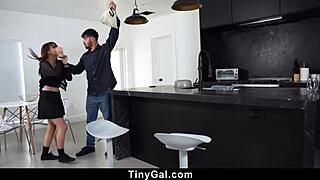 petite thief begs home owner not to call cops.