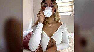 April Fox, the blonde Latina with a big ass, starts her day in a sensual scene on April 12, 2024