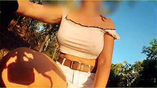 Amazing Milf Flashes Her Tits On A Public Bike Ride