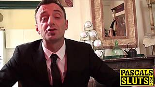 babe with big boobs lets maledom treat her like a slave, submitting to rough anal and cum in mouth