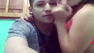 A playful joke turns into passionate sex during a live broadcast.