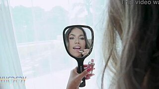 Bubble butt gaby oliveira tries yummy estudio with three big studs for first time