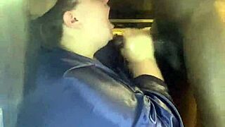 bbw gives sloppy blowjob to monster cock