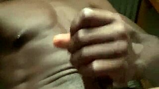 Got So Horny I Stroked My Big Black Cock To Milk It Out