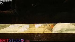 you catch your british neighbour masturbating solo in her homemade setup