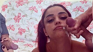 wife lets husband and friend masturbate for her