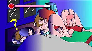 on the couch with some flashing comedy