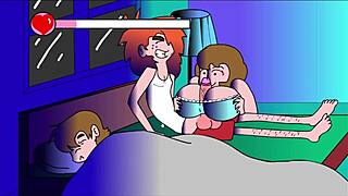 on the couch with some flashing comedy