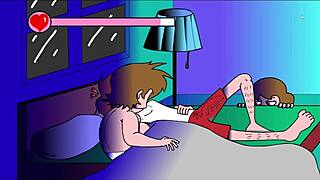 on the couch with some flashing comedy