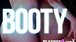 Sexy chicks expose amazing big tits and pussy in intense close-up striptease