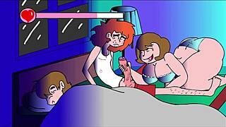 on the couch with some flashing comedy