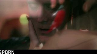 Romantic couple enjoys sex with big natural tits and cum on tits