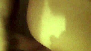 In the USA, an amateur couple with big ass enjoys creampie as she drives it home.