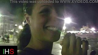 Beautiful Brunette Girl Fucked Outdoors in Missionary and Enjoys Like Crazy