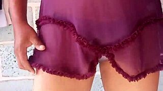 wearing my lover's shiny blue panties in usa