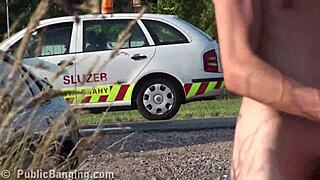 Why join our public threesome, pretty teens?