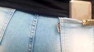 Hot Ass Spied In Shop Jeans