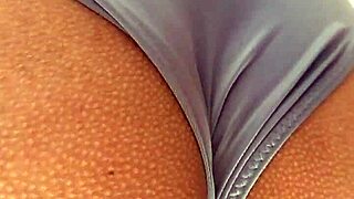 wearing my lover's shiny blue panties in usa