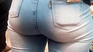 Hot Ass Spied In Shop Jeans