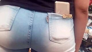 Hot Ass Spied In Shop Jeans