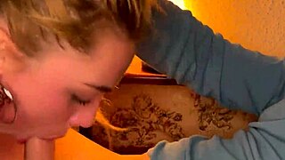 Closeup shows wet sloppy facefuck with gagging and choking