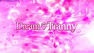 Tranny Kananda sucks cock while assfucked hard